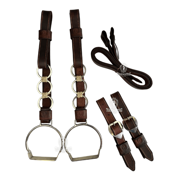 Jogo de Arreio Luxo - Fivela Coração - Estribo Sapata