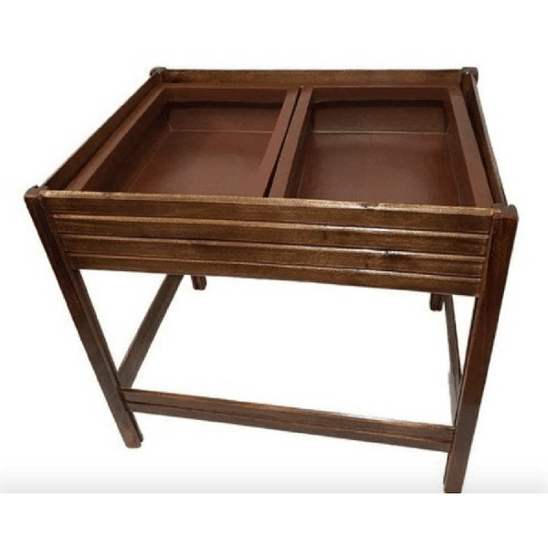 Expositor Cachepo De Madeira Eucalipto, 80x85x69cm (m. Interna 30x85x66cm)