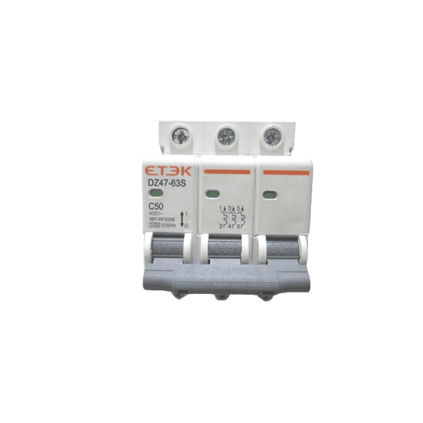 Disjuntor Curva C 3kA 400v 50A