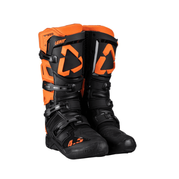 Bota Leatt 4.5 Articulada Trilha Motocross Off Road Enduro Preto Laranja