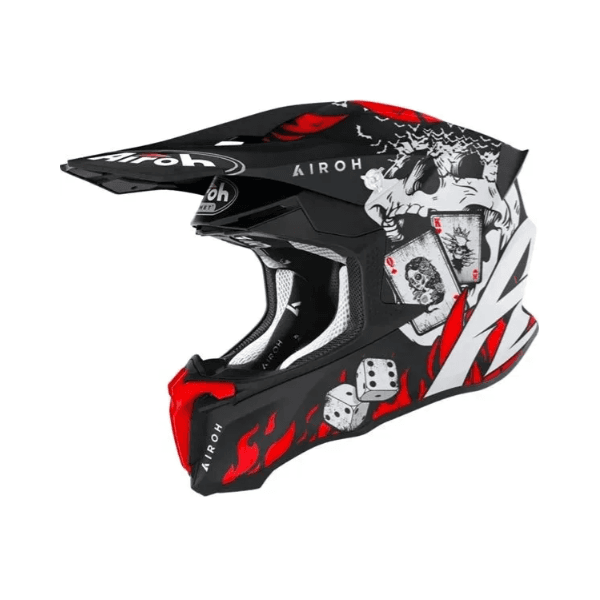Capacete Airoh Twist 2.0 Trilha Moto Motocross Off Road Vermelho Hell