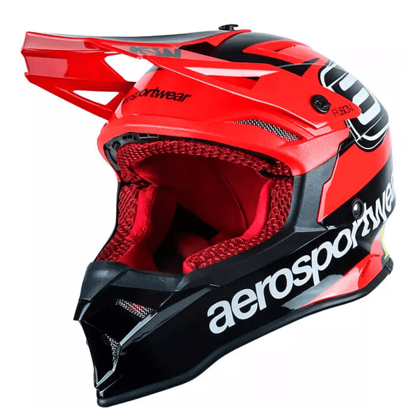 Capacete Asw Fusion 2.0 Blade Lançamento Trilha Motocross Vermelho