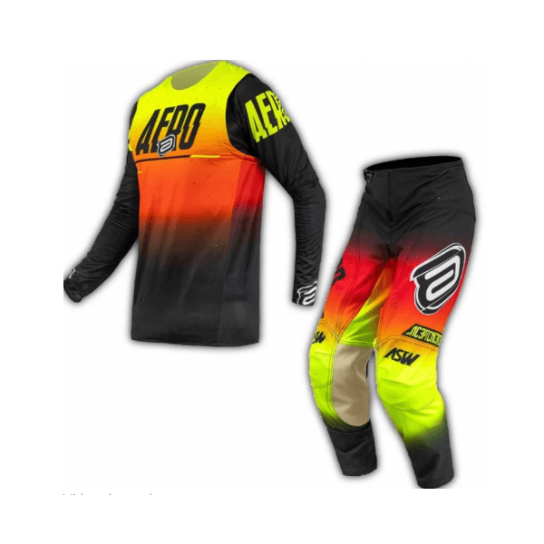Conjunto Calça + Camisa Asw Concept Future Trilha Motocross Flúor