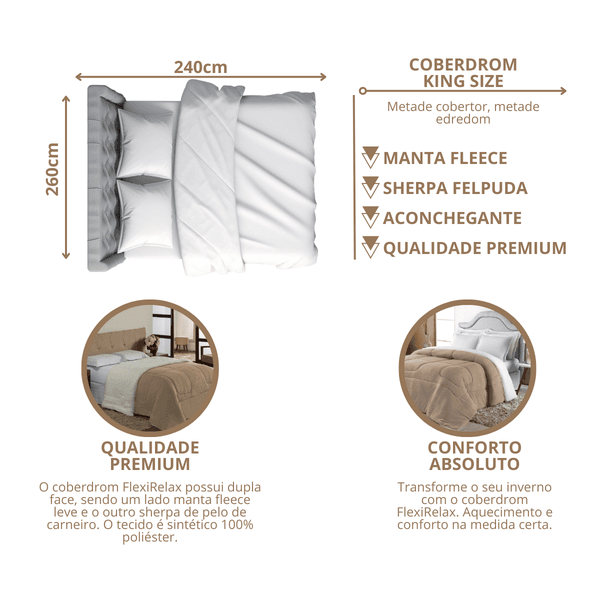 Coberdrom Flexirelax King Size Dupla Face