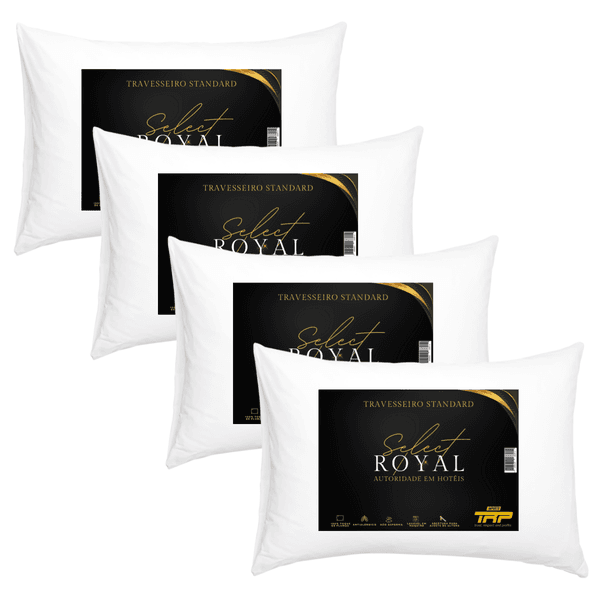 Kit 4 Travesseiros Select Royal Toque De Plumas