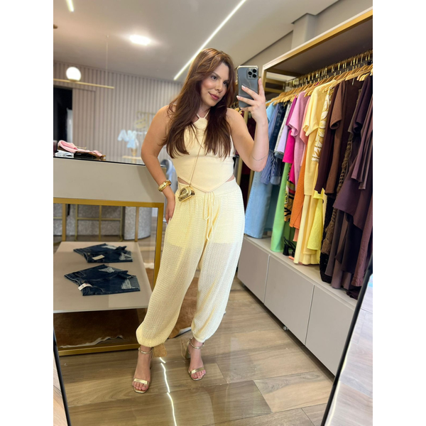 Calça Aladim Amarelo Manteiga 