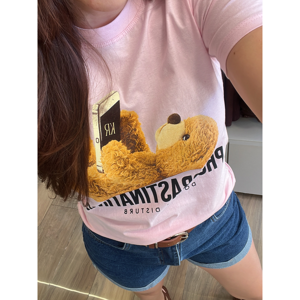 T-shirt Urso Ted Rosa