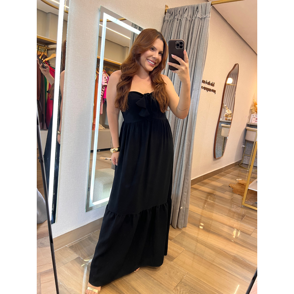 Vestido Frente Unica Plus Preto 