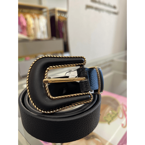 Cinto Carina Com Detalhe Dourado
