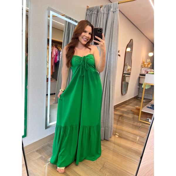 Vestido Frente Unica Plus Verde