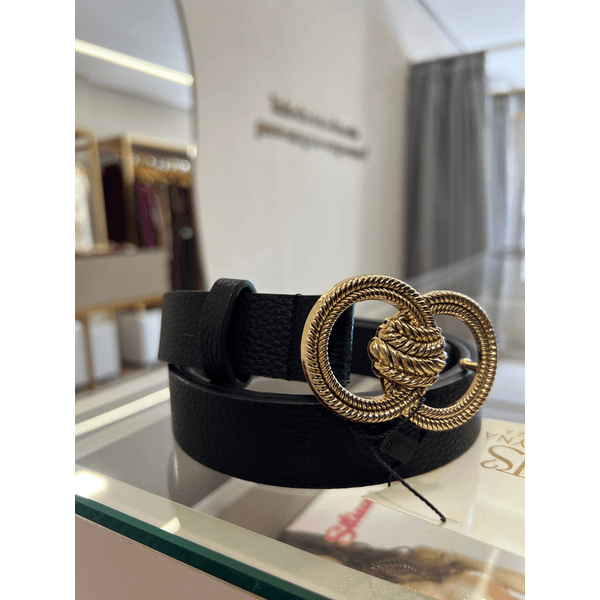 Cinto Inspiração Chanel Fivela Dourada