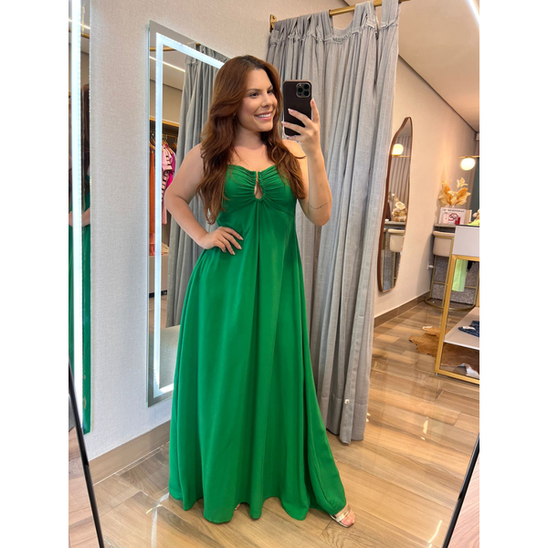 Vestido Jordana Com bolso Verde