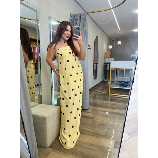 Vestido Longa Póa Amarelo