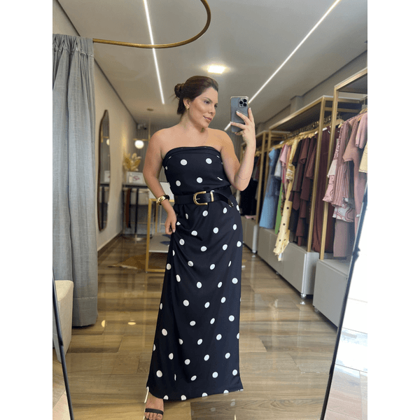 Vestido Longa Póa Preto