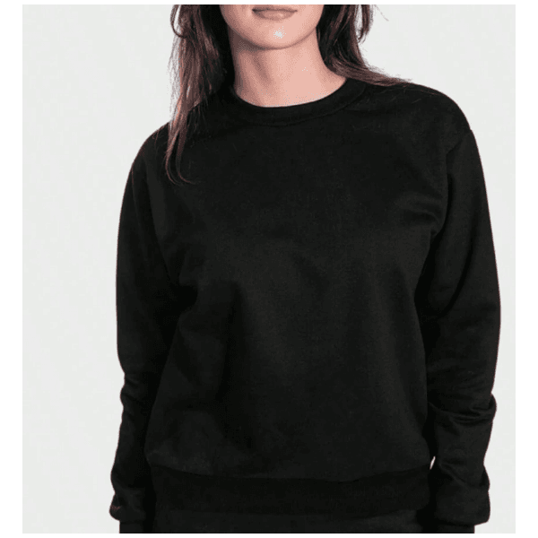 Kit Moletom Gola Redonda e Calça Urso Marrom Tendência Inverno - PRETO - QUEIMA DE ESTOQUE