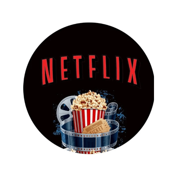 Painel Redondo Tecido Sublimado com/elástico Netflix /MEDIDA 50X50 - QUEIMA DE ESTOQUE