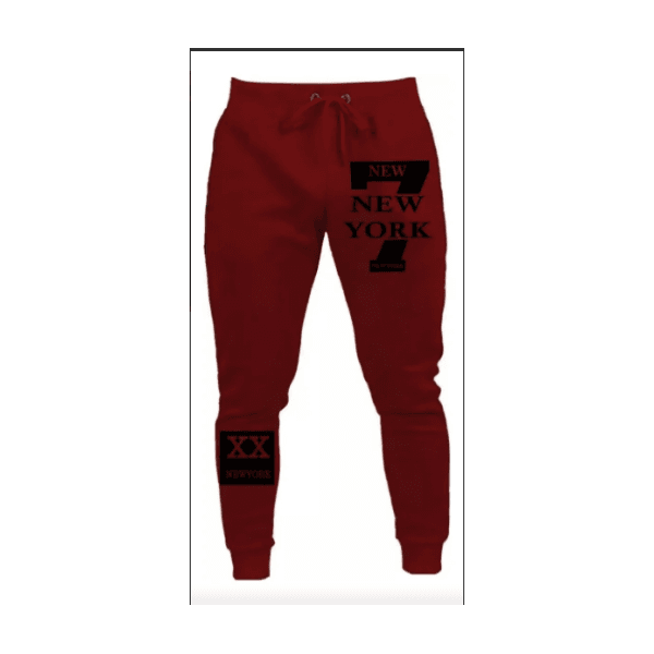 Calça Moletom Skinny New York 7 Ny Academia Casual 7 - BORDO M - QUEIMA DE ESTOQUE