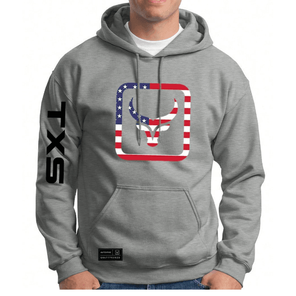 Moletom Canguru Country Cowboy Texas TXS Usa - Cinza GG - QUEIMA DE ESTOQUE