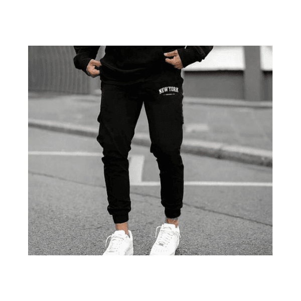 Calça Masculino Casual New York Tendência - PRETO - QUEIMA DE ESTOQUE