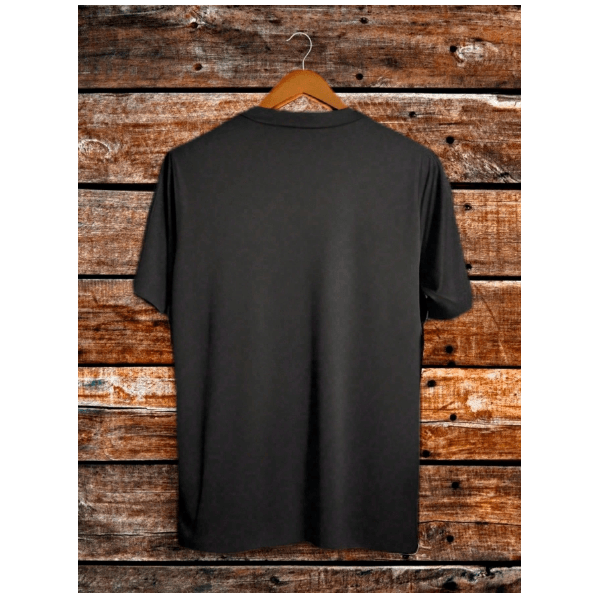 Camiseta Unissex Frase Um homem sem Barriga - PRETO - QUEIMA DE ESTOQUE