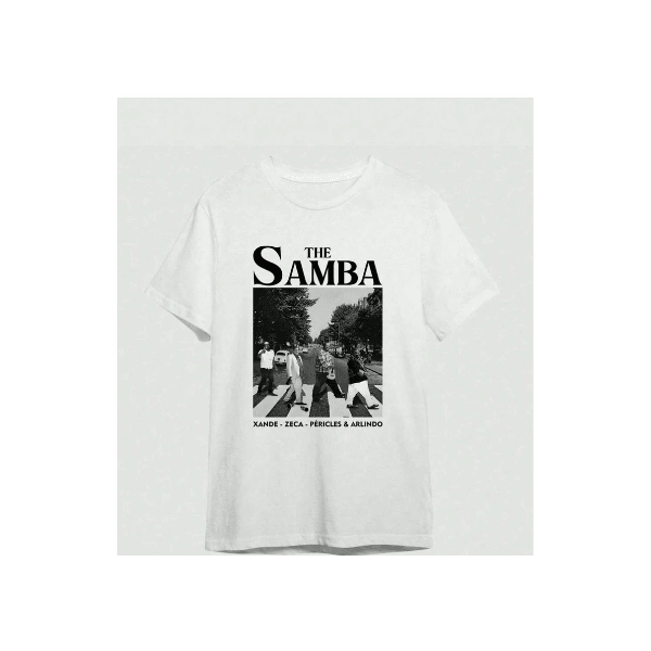 Camiseta Básica Zoeira Graphic Tee The Samba Faixa - BRANCO - QUEIMA DE ESTOQUE