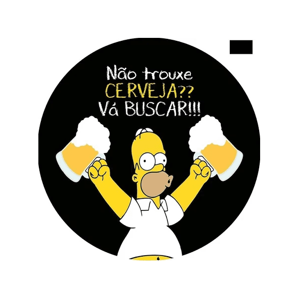 Painel Redondo Tecido Sublimado com elástico Simpsons MEDIDA 50X50 - QUEIMA DE ESTOQUE