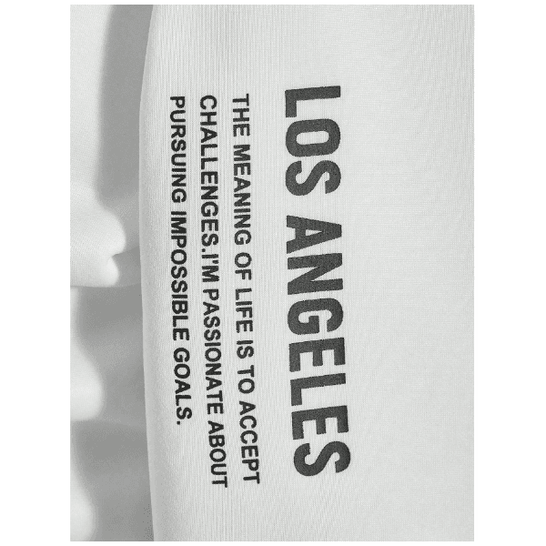 Moletom Masculino Los Angeles Minimalista Homens Gráfica Letra Capuz - BRANCO - QUEIMA DE ESTOQUE