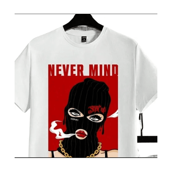 Conjunto Masculino Streetwear Bermuda Camiseta Nevermind 188 - BRANCO - QUEIMA DE ESTOQUE