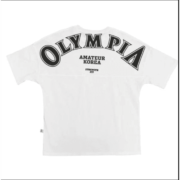 Camiseta Masculina Academia Olympia Amateur Korea - BRANCO - QUEIMA DE ESTOQUE