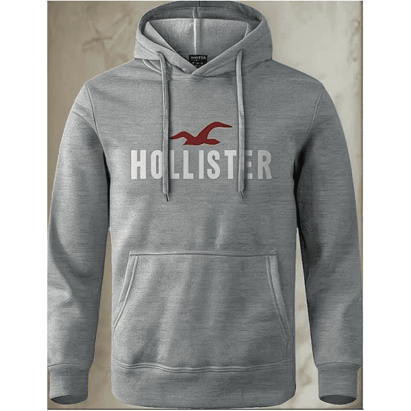 Blusa Moletom Hollister Canguru Abrigo C/capuz E Bolso - Cinza GG - QUEIMA DE ESTOQUE