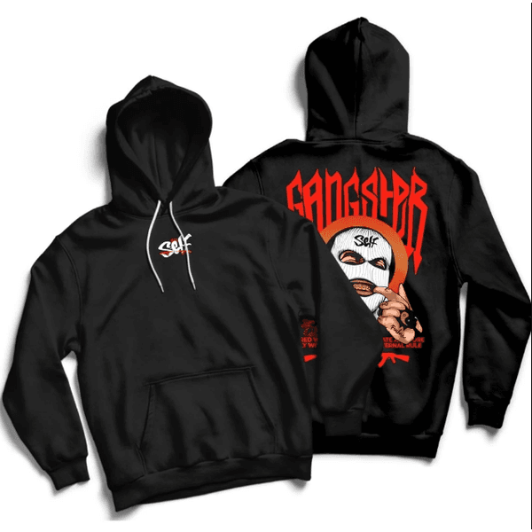 Moletom Canguru Blusa de Frio Self Gangster Hatred Will Not Stop With Hate Anymore Only With - PRETO - QUEIMA DE ESTOQUE