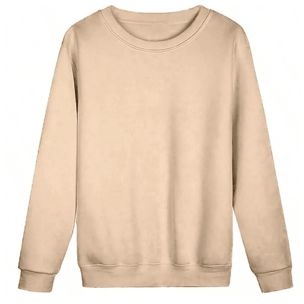 KIT Feminino Gola Redonda e Calça USA Moda Inverno - BEGE - QUEIMA DE ESTOQUE