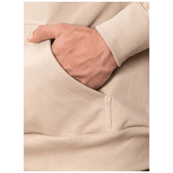 Moletom Com Capuz Blusa de Frio Casaco Moletom Canguru Estampa Nerd - BEGE - QUEIMA DE ESTOQUE