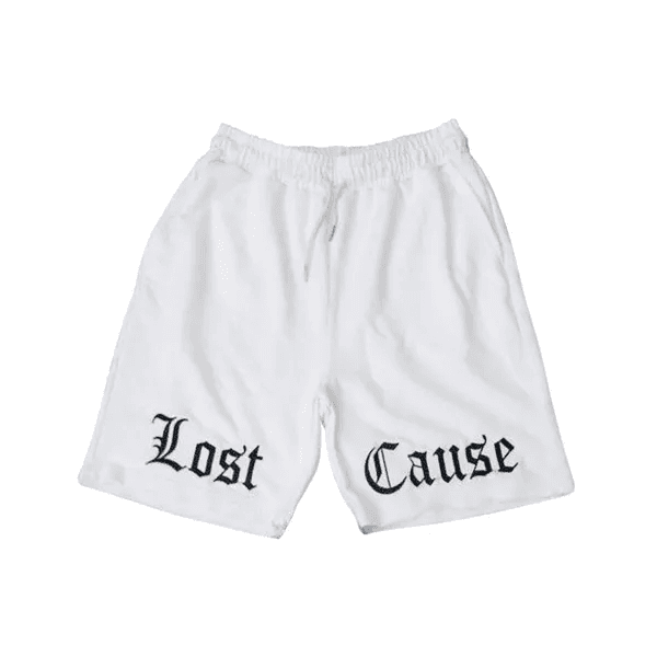 Bermuda Short Masculino Moletom Lost Cause Moda Streetwear - BRANCO - QUEIMA DE ESTOQUE