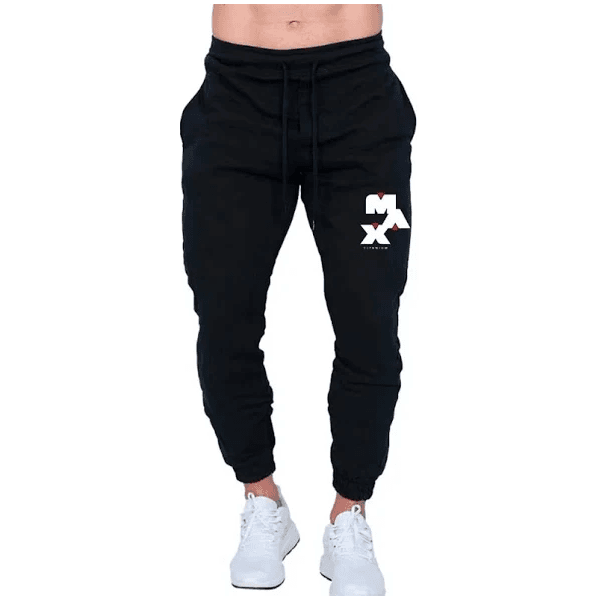 Calça Moletom Flanelado Unissex Confortável Estilo Jogger Casual MAX TITANIUM esportiva Softwear - PRETO - QUEIMA DE ESTOQUE