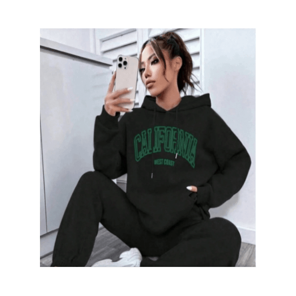 Moletom Feminino California West Coast Streetwear - PRETO - QUEIMA DE ESTOQUE
