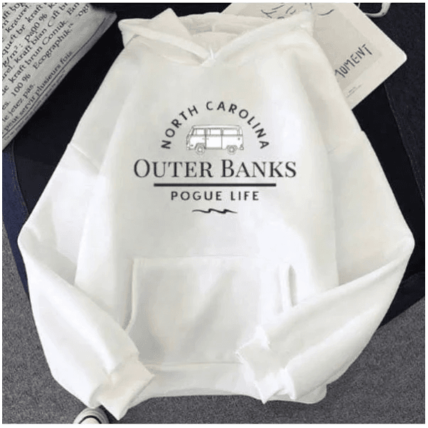 Moletom Canguru Outer Banks Pogue Life - BRANCO - QUEIMA DE ESTOQUE