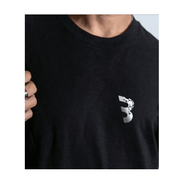 Camiseta Oversized Streetwear Caveira Academia - PRETO - QUEIMA DE ESTOQUE