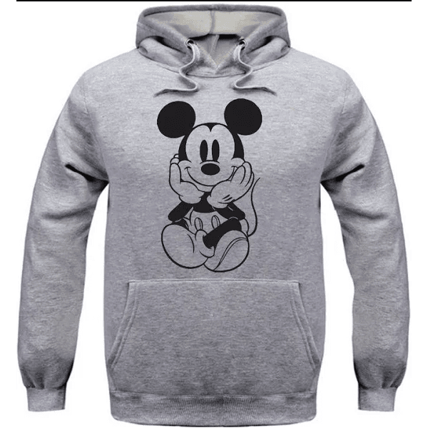 Moletom Mickey Mouse Blusa De Frio Casaco - CINZA - QUEIMA DE ESTOQUE