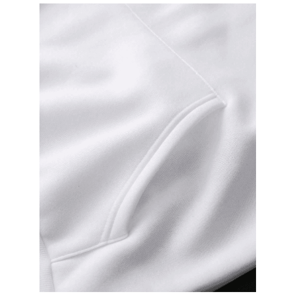 Moletom com Capuz com Cordão e Estampa de Borboleta e Lua - BRANCO - QUEIMA DE ESTOQUE