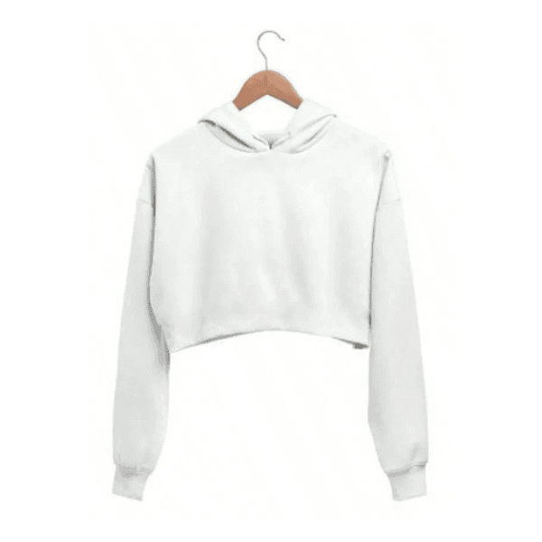 Cropped Moletom Brooklyn Feminino Casual - BRANCO - QUEIMA DE ESTOQUE