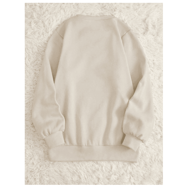 Blusa De Manga Longa Com Estampa Virgem Maria - BEGE - QUEIMA DE ESTOQUE