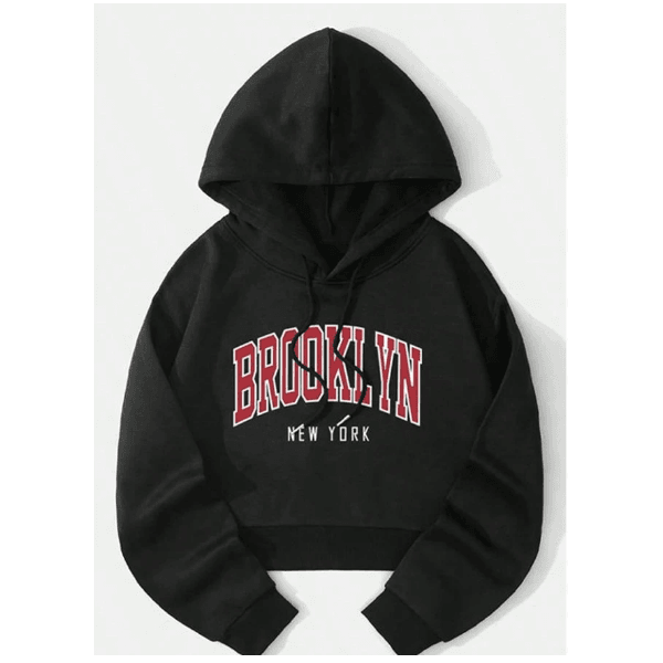 Cropped Moletom Brooklyn Feminino Casual - QUEIMA DE ESTOQUE