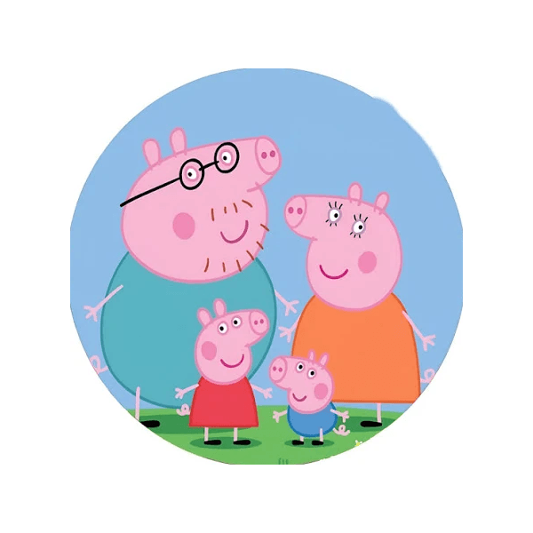 Painel Redondo Em Tecido Sublimado Peppa Pig - QUEIMA DE ESTOQUE