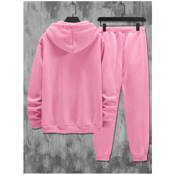 Moletom GOD GOT ME Com Capuz Masculino Com Impressão De Slogan E Cordão - Rosa - QUEIMA DE ESTOQUE