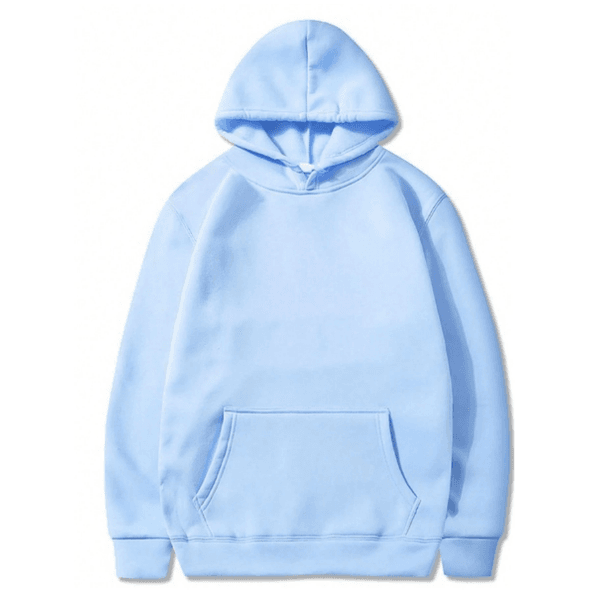 MOLETOM FEMININO Capuz Gráfico de Asas e Cordão Revestido - Azul - QUEIMA DE ESTOQUE