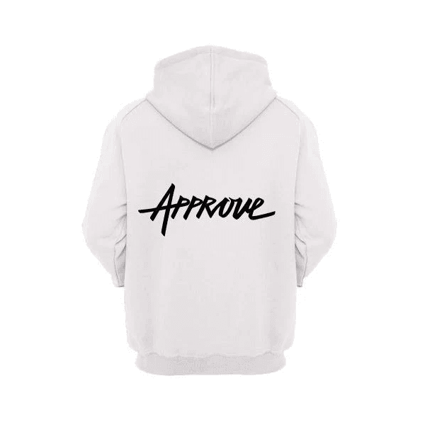 Moletom Blusa De Frio Approve Canguru DIRTYPINK - BRANCO - QUEIMA DE ESTOQUE