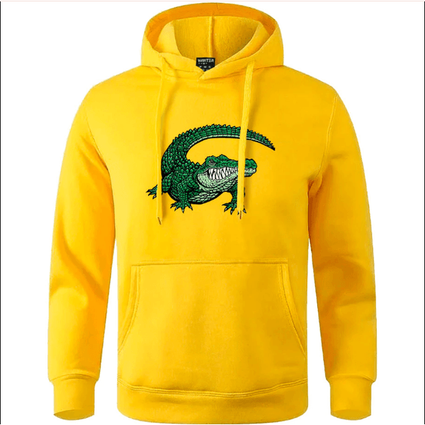 Moletom Canguru Lacoste Flanelado Algodão - Amarelo G - QUEIMA DE ESTOQUE 