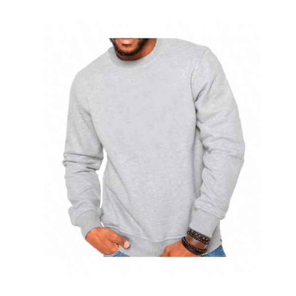 Kit Conjunto Moletom Gola Redonda+ Calça Masculino Águia Casual Moda - Cinza - QUEIMA DE ESTOQUE