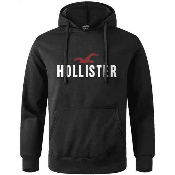 Blusa Moletom Hollister Canguru Abrigo C/capuz E Bolso - PRETO G - QUEIMA DE ESTOQUE